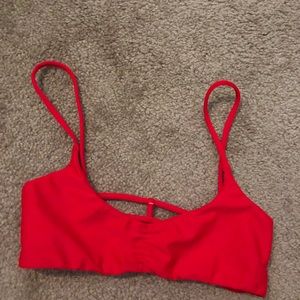 San Lorenzo red Caged Bra top